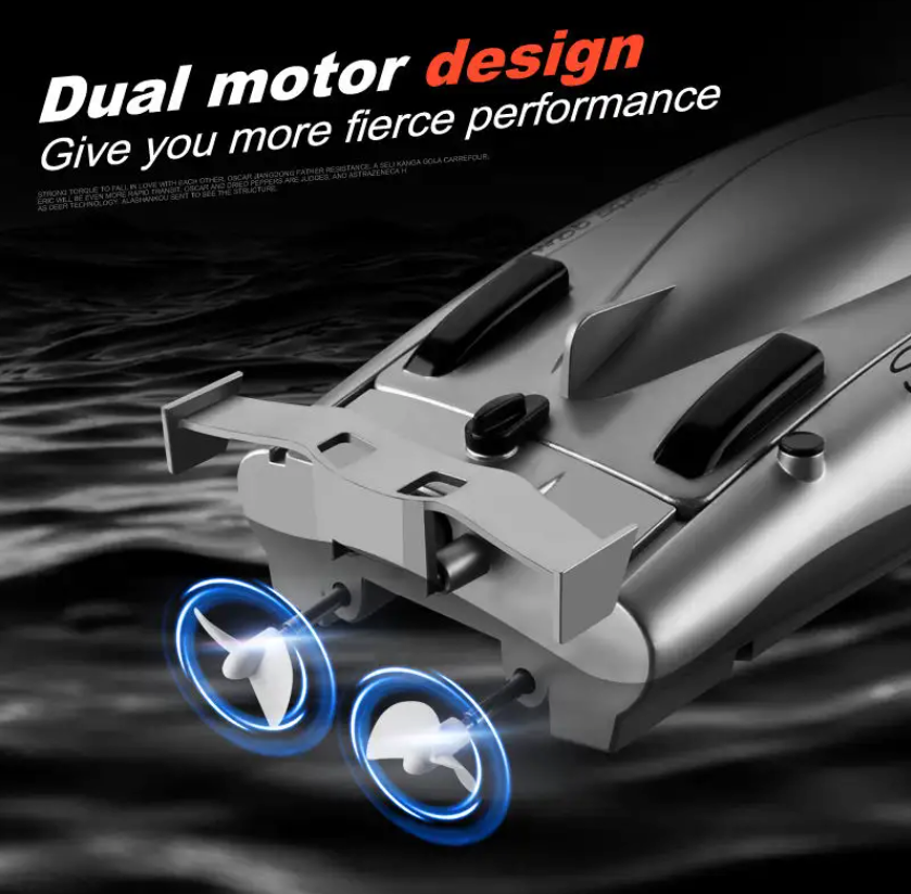 Lancha a Control Remoto - 320mm Catamarán Motor Dual - YILE TOYS 805 - Jugueteria del Sur