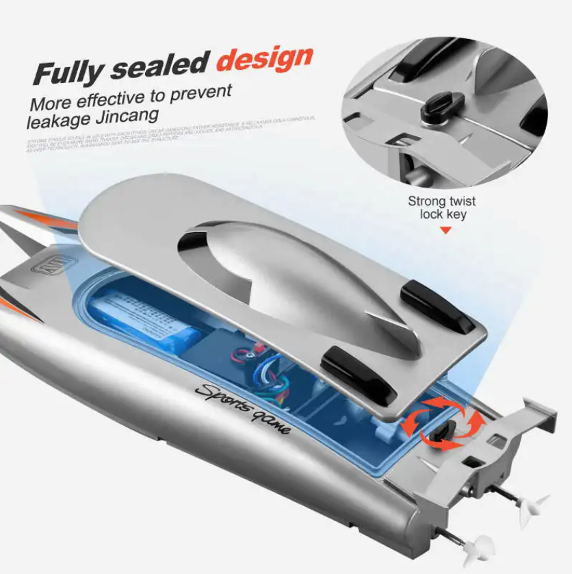 Lancha a Control Remoto - 320mm Catamarán Motor Dual - YILE TOYS 805 - Jugueteria del Sur