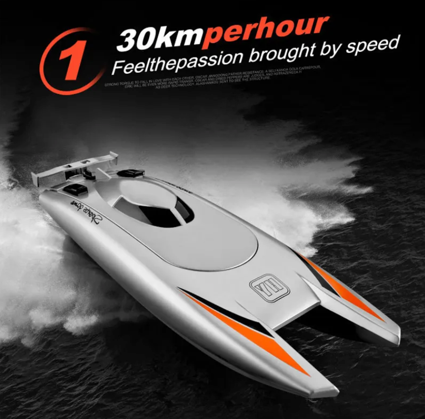 Lancha a Control Remoto - 320mm Catamarán Motor Dual - YILE TOYS 805 - Jugueteria del Sur