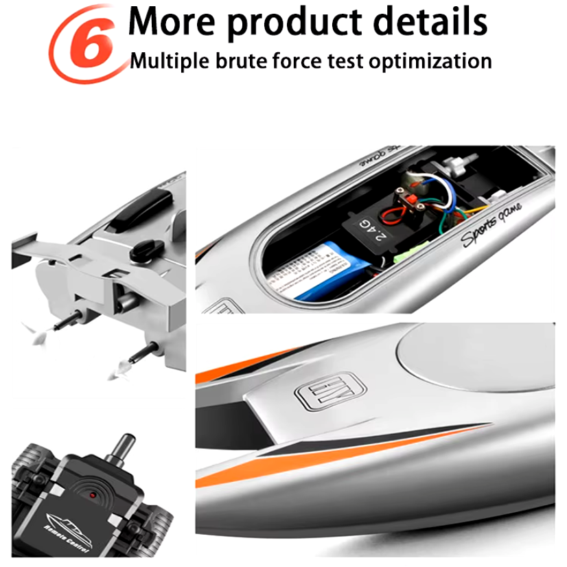 Lancha a Control Remoto - 320mm Catamarán Motor Dual - YILE TOYS 805 - Jugueteria del Sur