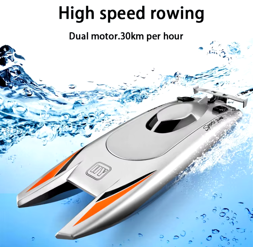 Lancha a Control Remoto - 320mm Catamarán Motor Dual - YILE TOYS 805 - Jugueteria del Sur