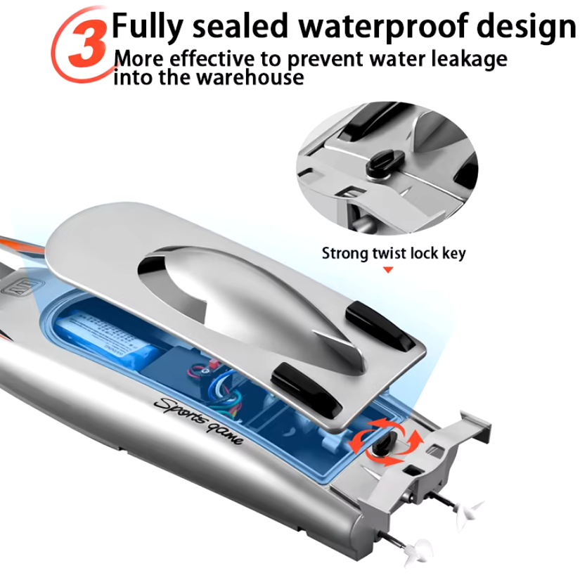 Lancha a Control Remoto - 320mm Catamarán Motor Dual - YILE TOYS 805 - Jugueteria del Sur