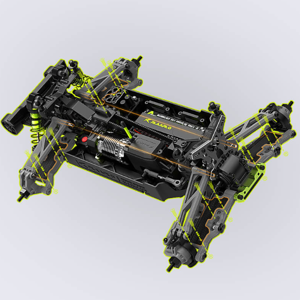 Auto a Control Remoto - 1/10 MINI Omni Terminator - Rlaarlo RZ001G-A RTR
