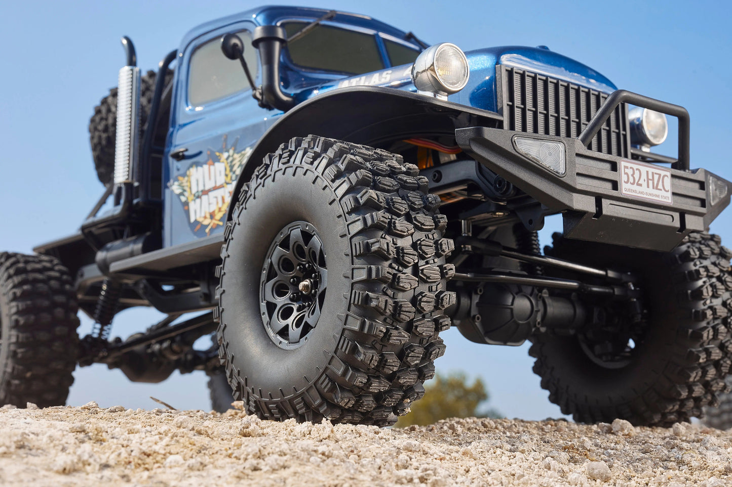 Auto a Control Remoto - 1/10 Atlas Mud Master - FMS Amarillo, Naranjo o Azul - Jugueteria del Sur