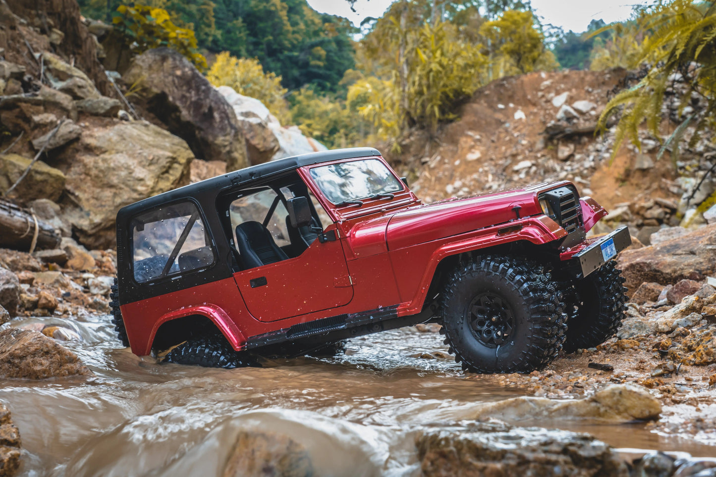 Auto a Control Remoto - 1/10 Mashigan Rock Crawler - FMS V2 - Jugueteria del Sur