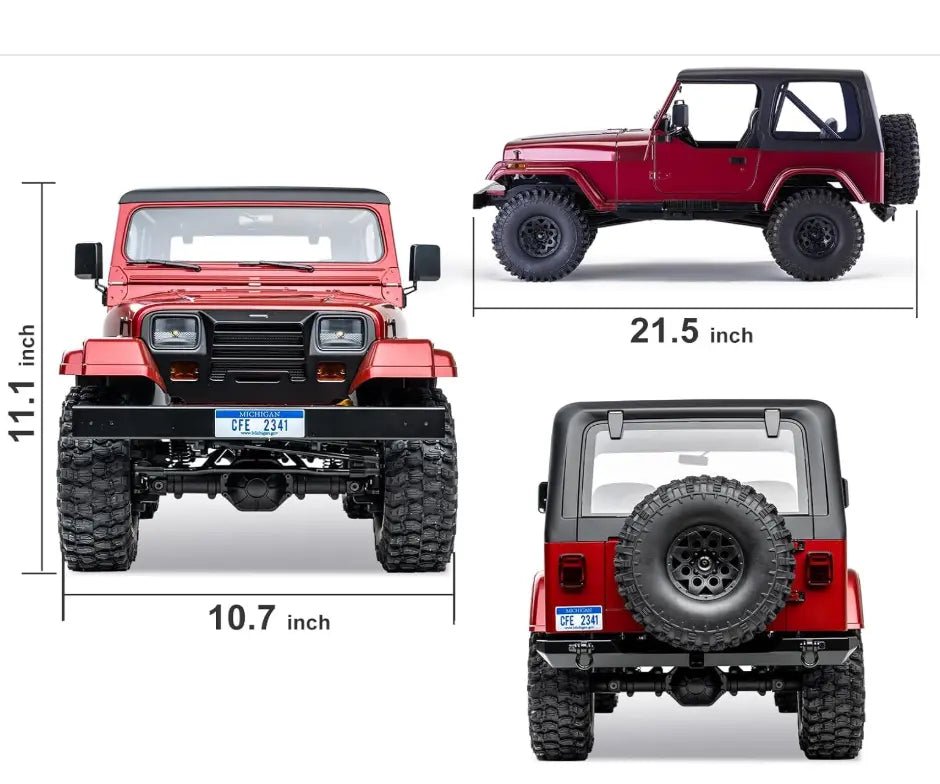 Auto a Control Remoto - 1/10 Mashigan Rock Crawler - FMS V2 - Jugueteria del Sur