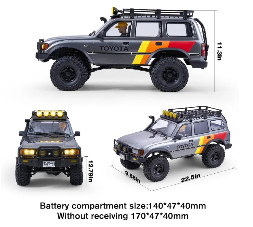 Auto a Control Remoto - 1/10 Toyota Land Cruiser 80 - FMS FCX10 LC80 - Jugueteria del Sur