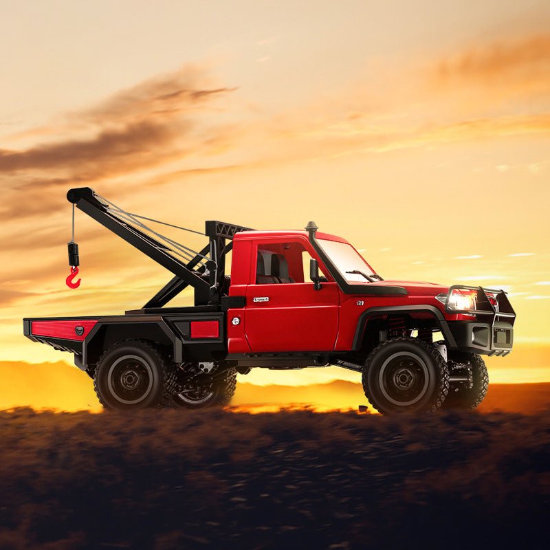 Auto a Control Remoto - 1/12 Camioneta Grúa TOYOTA Land Cruiser - MN82T Rojo o Amarillo - Jugueteria del Sur