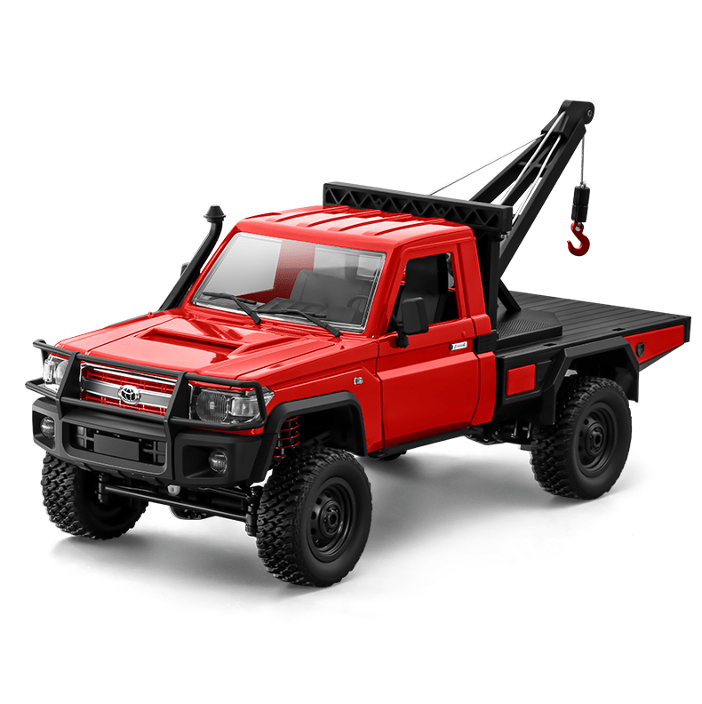 Auto a Control Remoto - 1/12 Camioneta Grúa TOYOTA Land Cruiser - MN82T Rojo o Amarillo - Jugueteria del Sur