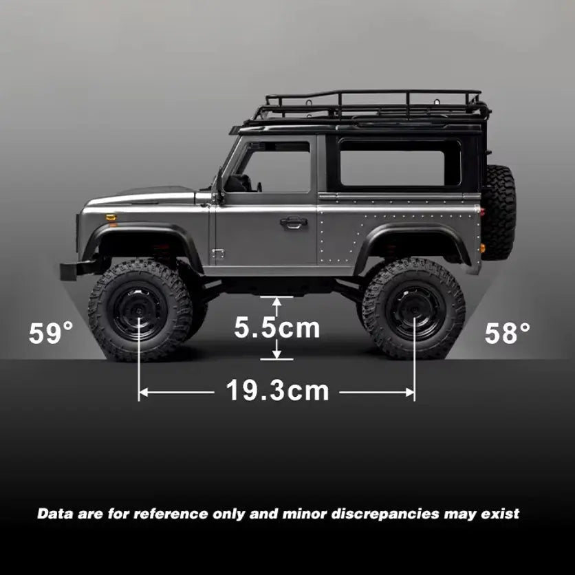 Auto a Control Remoto - 1/12 Land Rover Defender 90 - MN98 Versión II - Jugueteria del Sur