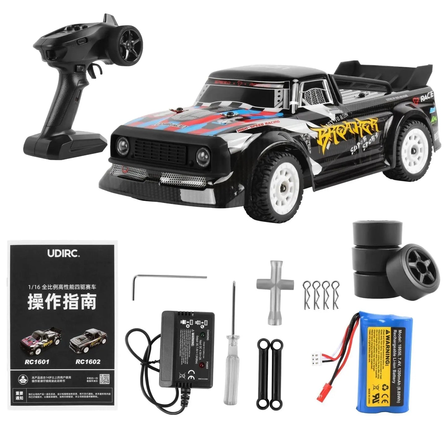 Auto a Control Remoto - 1/16 Drift Pista Breaker - UDIRC UD1601 - Jugueteria del Sur