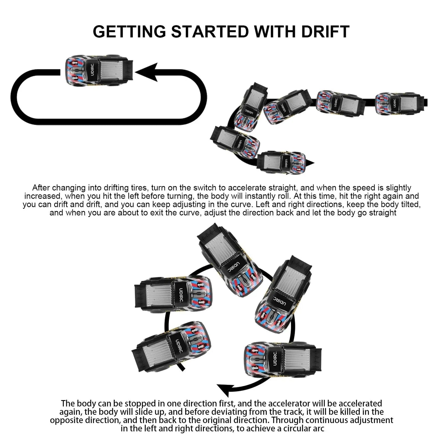 Auto a Control Remoto - 1/16 Drift Pista Breaker - UDIRC UD1601 - Jugueteria del Sur