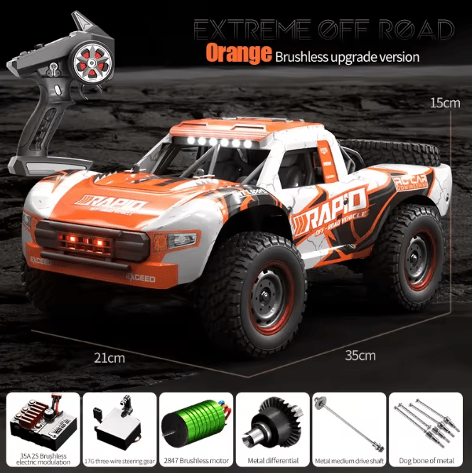 Auto a Control Remoto - 1/16 Rapid Baja Brushless - JJRC Q130 PRO - Jugueteria del Sur