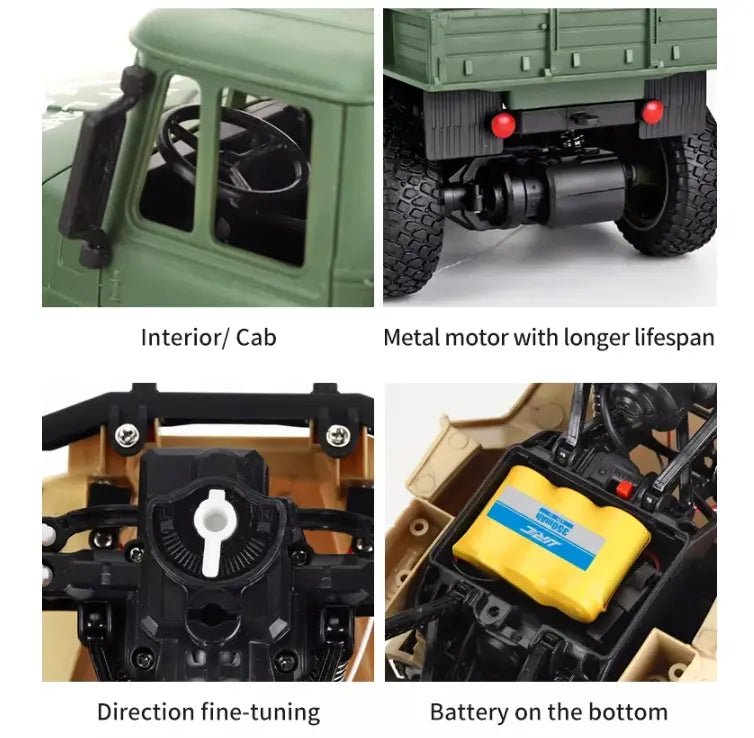Auto a Control Remoto - 1/18 Camión Militar - JJRC Q69 - YW - Jugueteria del Sur