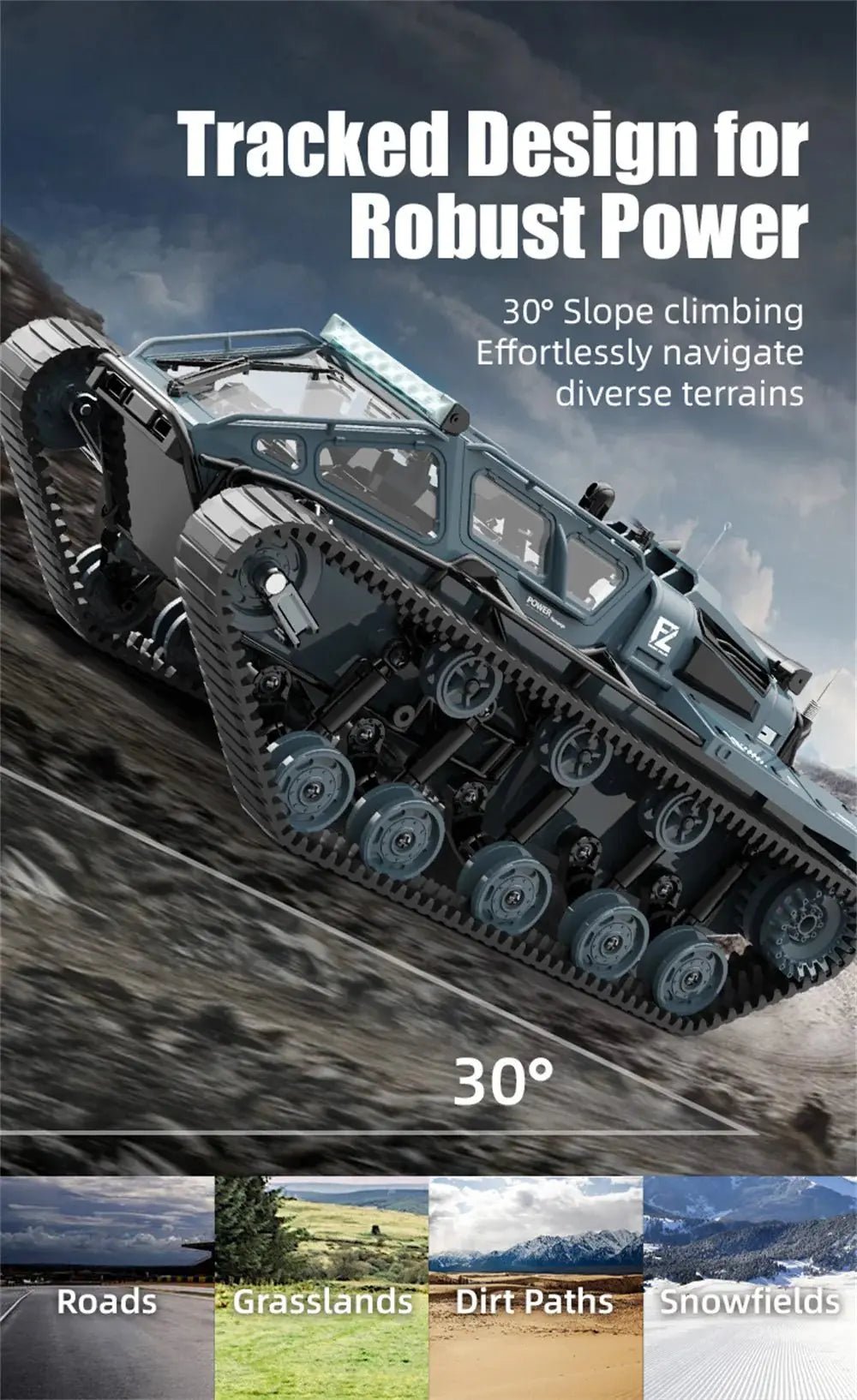 Auto a Control Remoto - 1/18 Tanque Anfibio Ripsaw - JJRC C8812 Negro o Cafe - Jugueteria del Sur