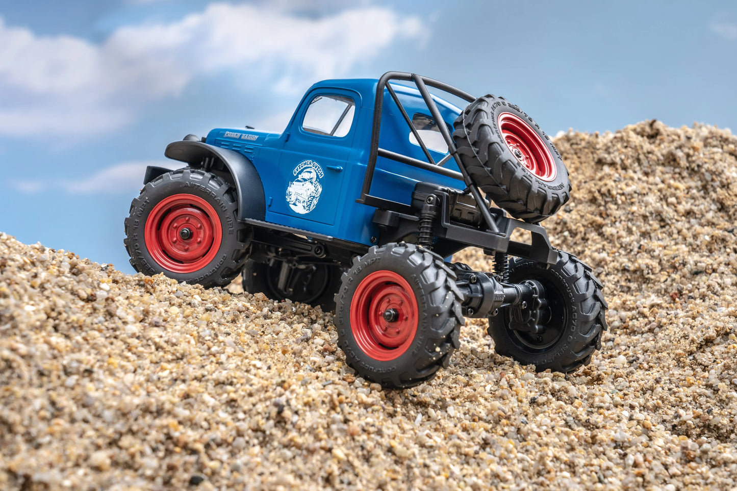 Auto a Control Remoto - 1/24 Power Wagon - FMS FCX24 Amarillo, Azul o Rojo - Jugueteria del Sur