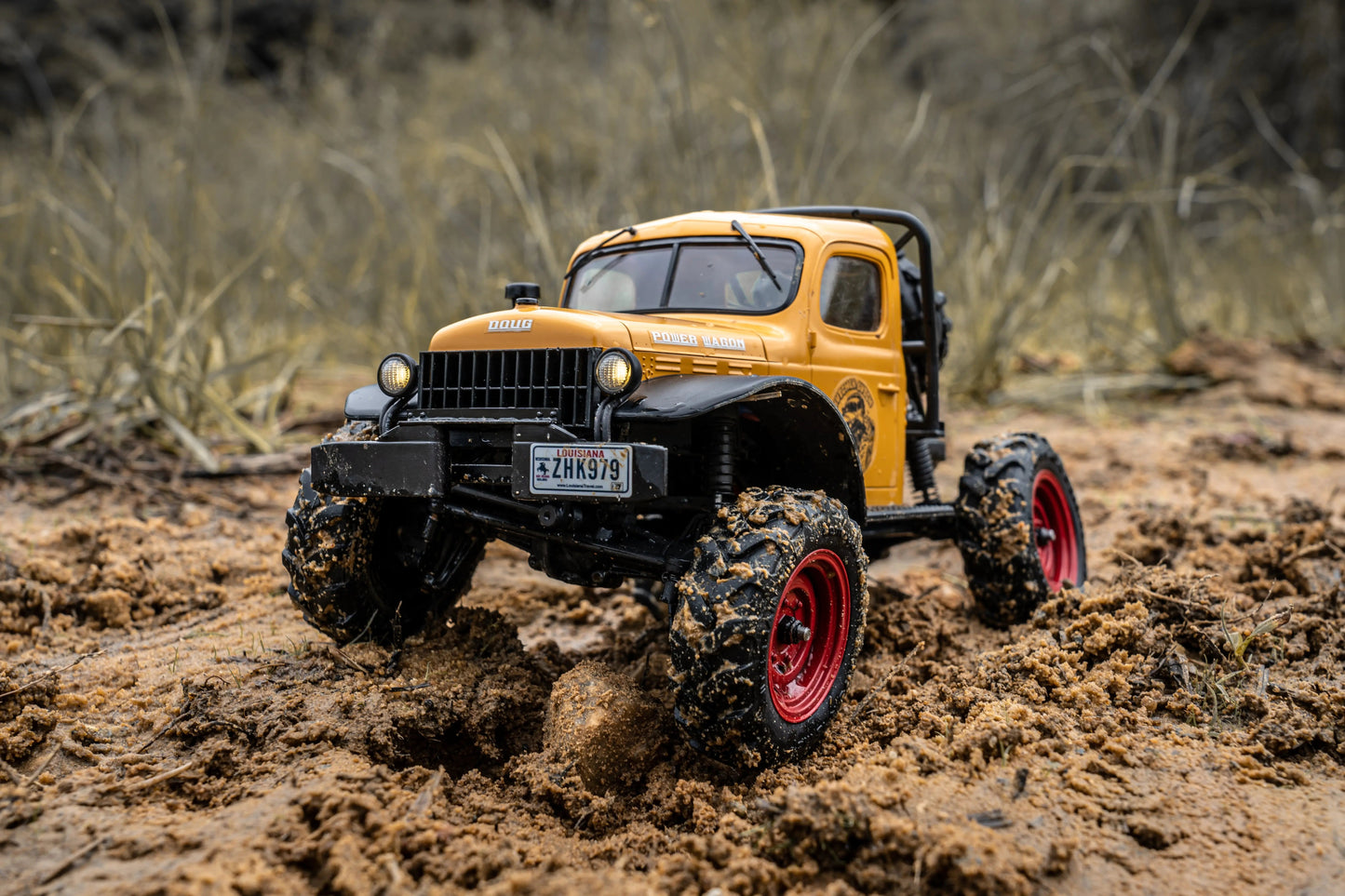 Auto a Control Remoto - 1/24 Power Wagon - FMS FCX24 Amarillo, Azul o Rojo - Jugueteria del Sur