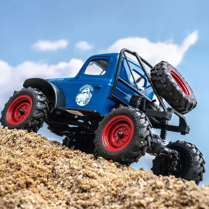 Auto a Control Remoto - 1/24 Power Wagon - FMS FCX24 Amarillo, Azul o Rojo - Jugueteria del Sur
