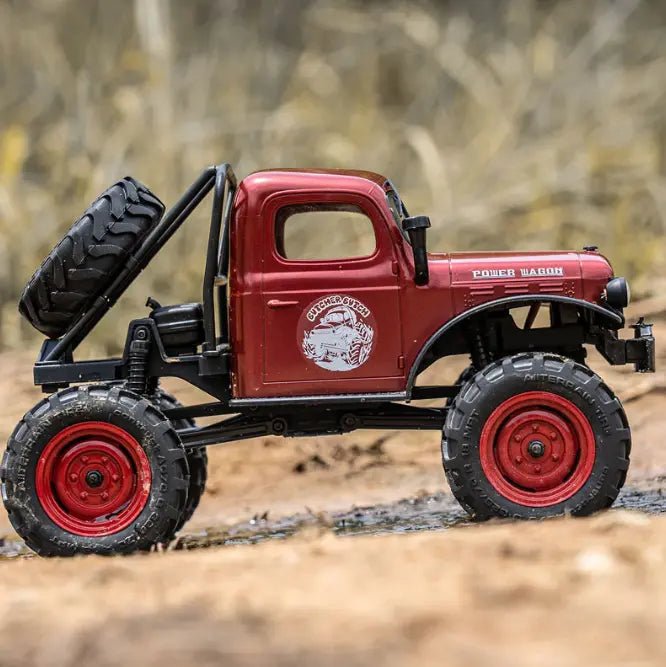 Auto a Control Remoto - 1/24 Power Wagon - FMS FCX24 Amarillo, Azul o Rojo - Jugueteria del Sur