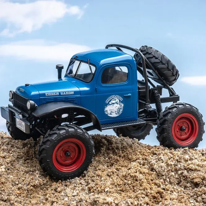 Auto a Control Remoto - 1/24 Power Wagon - FMS FCX24 Amarillo, Azul o Rojo - Jugueteria del Sur