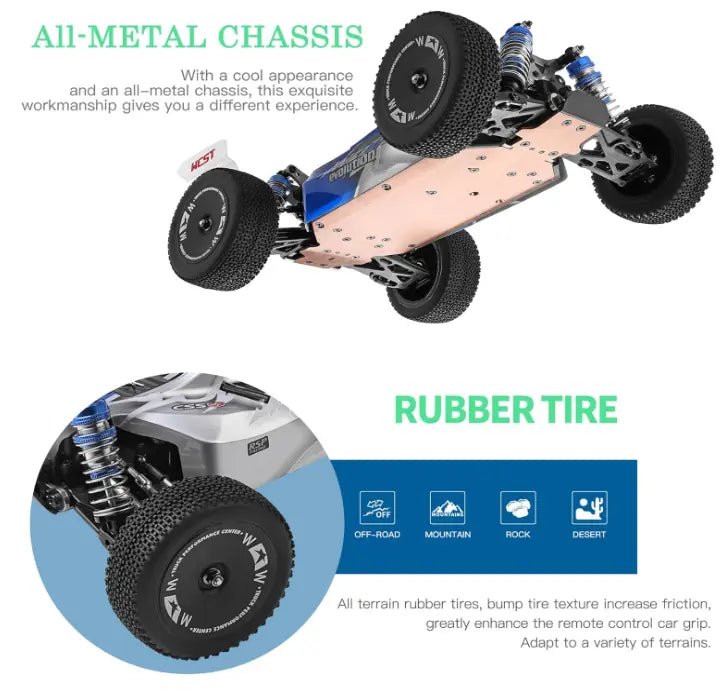 Auto a control remoto - Buggy a escala 1/14 - Wltoys 144011 - Jugueteria del Sur