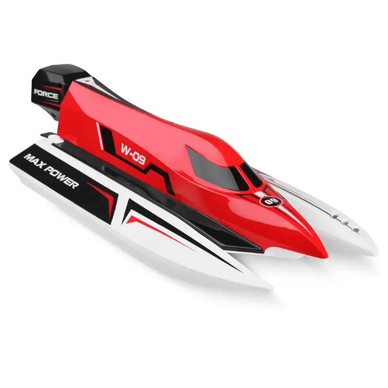 Lancha a Control Remoto - 430mm Catamarán F1 SHIP - WLtoys 915 Rojo - Jugueteria del Sur