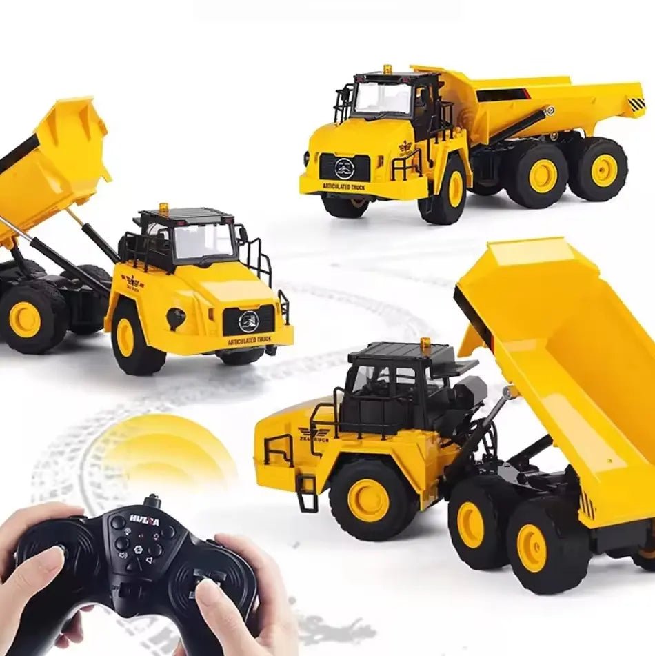 Máquina a Control Remoto - 1/16 Camón Tolva Dumper Articulado - Replica Volvo 1553 - Jugueteria del Sur
