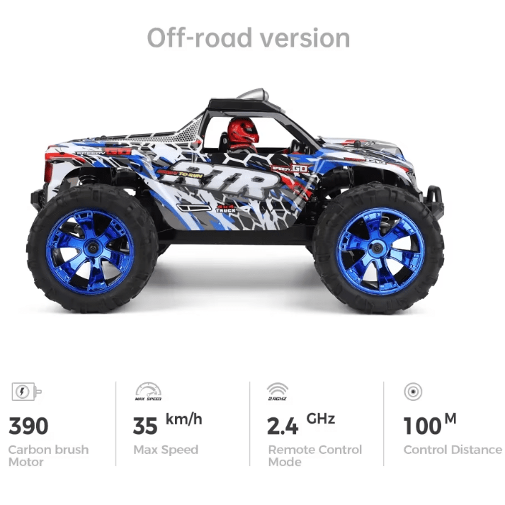 1/14 Monster Truck 4WD Off-Road - Wltoys 144018 - Jugueteria del Sur
