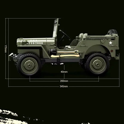 Auto a Control Remoto - 1/10 Classic 1941 Jeep Willys - JJRC C8815 JJRC