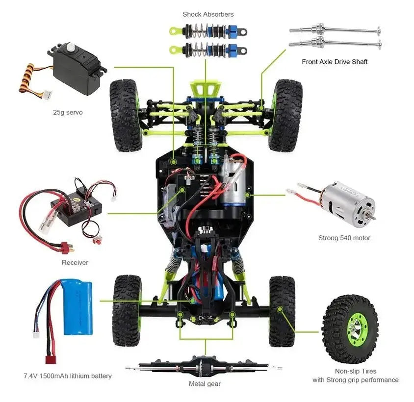 Auto a Control Remoto - 1/12 Buggy Baja Across - Wltoys 12428 WLtoys