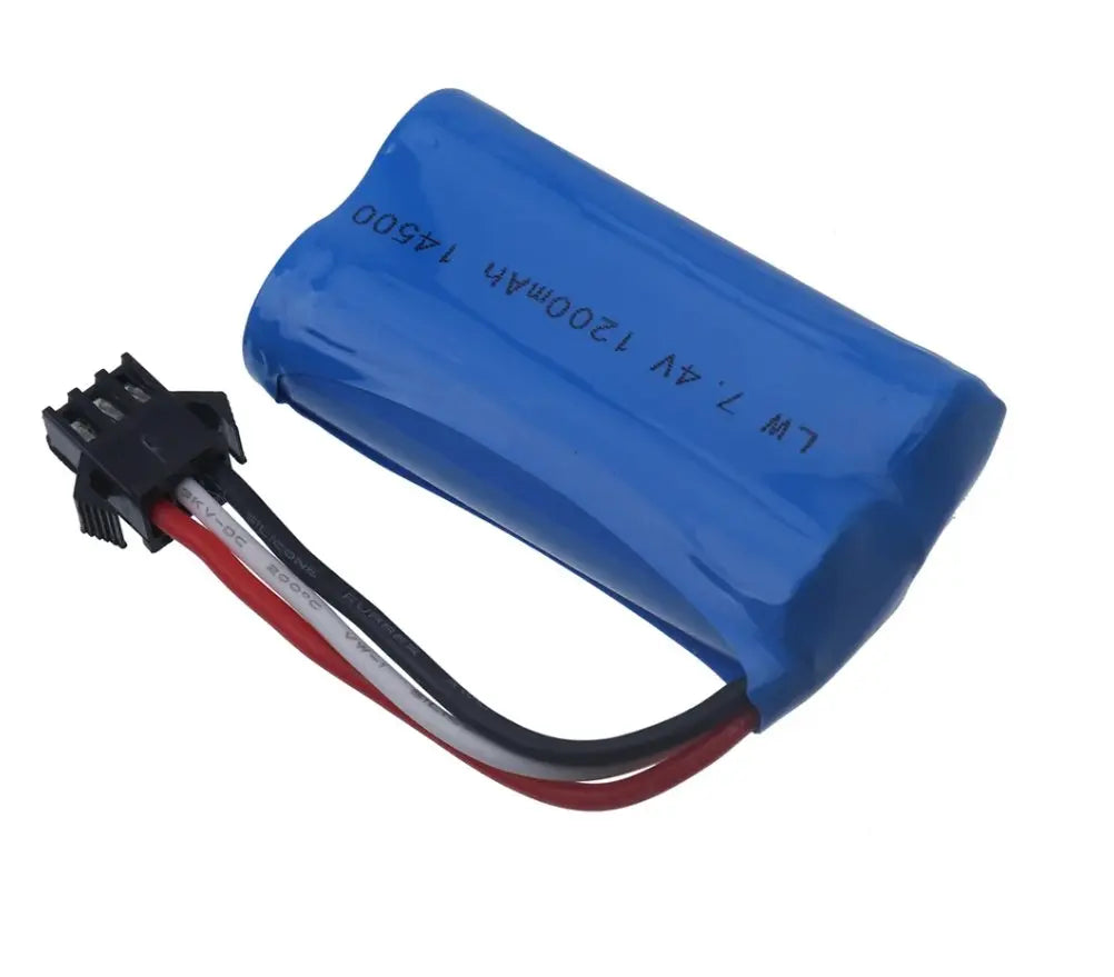 Batería 14500 - Conector SM-3P -  7,4V 1200mah, 2S Genérico