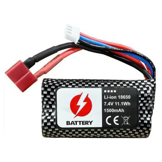 Batería 18650 - Conector T -  7,4V 1500mah, 2S Genérico