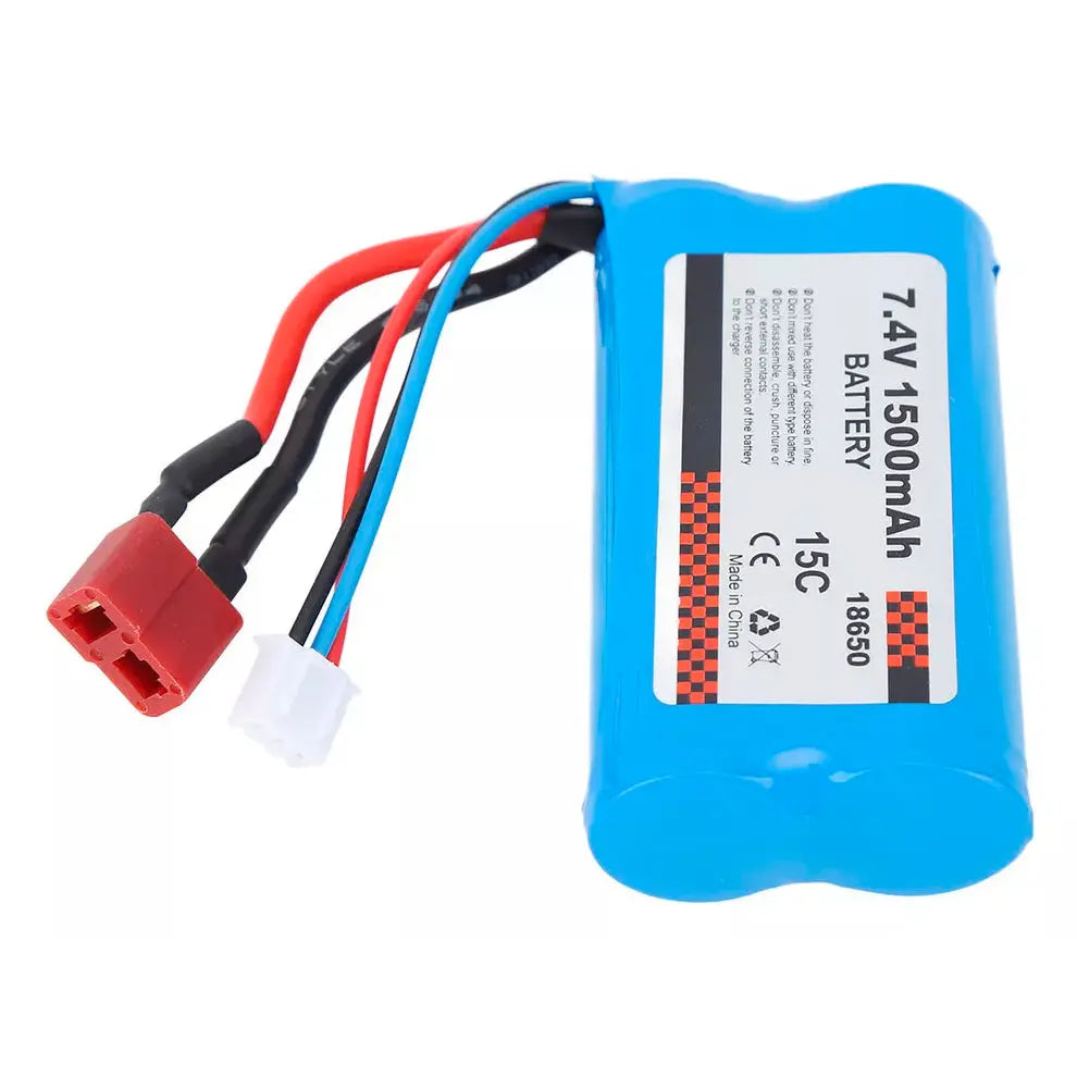 Batería 18650 - Conector T - 7,4V 1500mAh, 2S - Juguetería del Sur