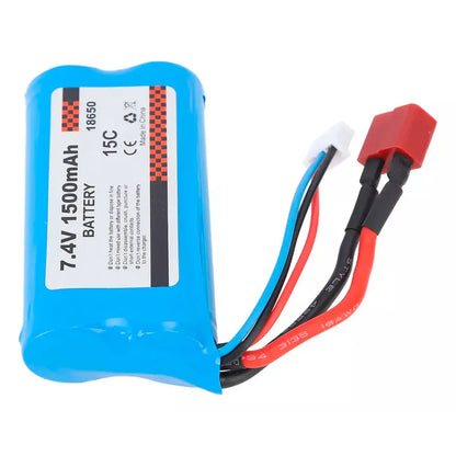 Batería 18650 - Conector T - 7,4V 1500mAh, 2S - Juguetería del Sur