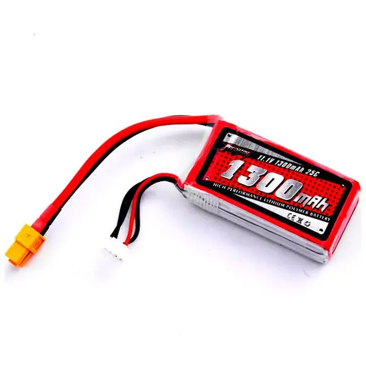 Batería Lipo - Conector XT60 -  11,1V 1300mah, 3S 25C FMS