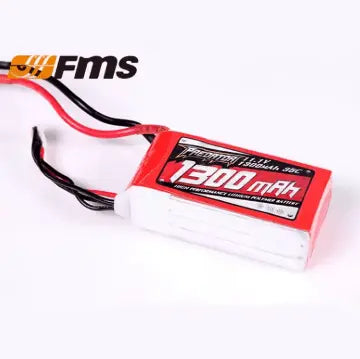Batería Lipo - Conector XT60 -  11,1V 1300mah, 3S 25C FMS