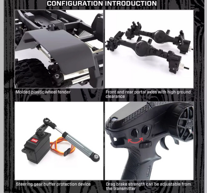 Auto a Control Remoto - 1/10 Nissan Patrol Brushless - YIKONG YK4107 PRO