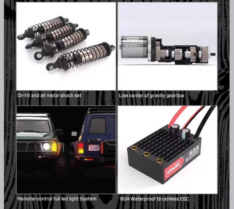 Auto a Control Remoto - 1/10 Nissan Patrol Brushless - YIKONG YK4107 PRO