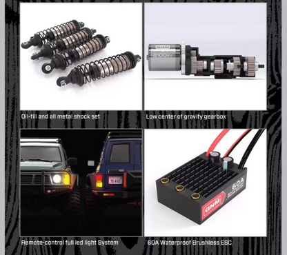 Auto a Control Remoto - 1/10 Nissan Patrol Brushless - YIKONG YK4107 PRO