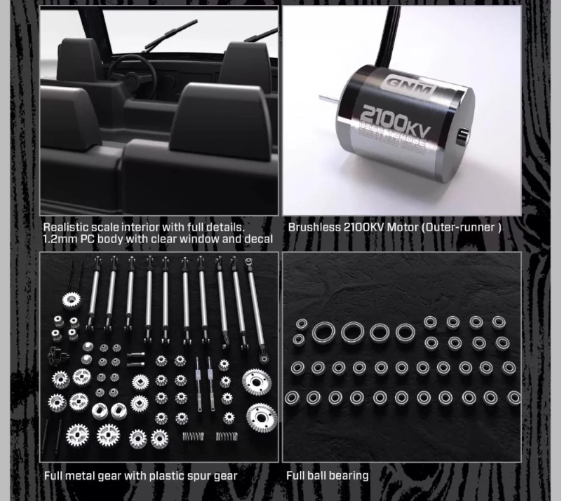 Auto a Control Remoto - 1/10 Nissan Patrol Brushless - YIKONG YK4107 PRO