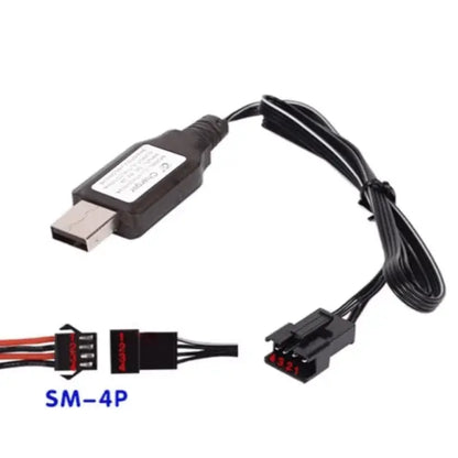 Cargador De Batería - Conector SM-4P - USB 2x3.7V = 7,4V 500mA Genérico