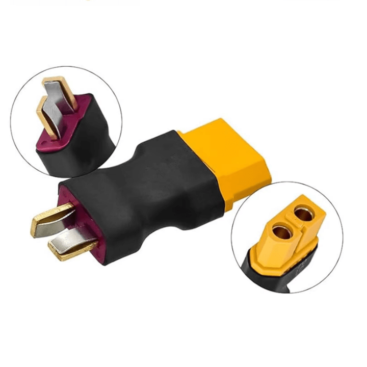 Adaptador de Batería - Conector T/Deans a XT60 (1 unidad) - Jugueteria del Sur