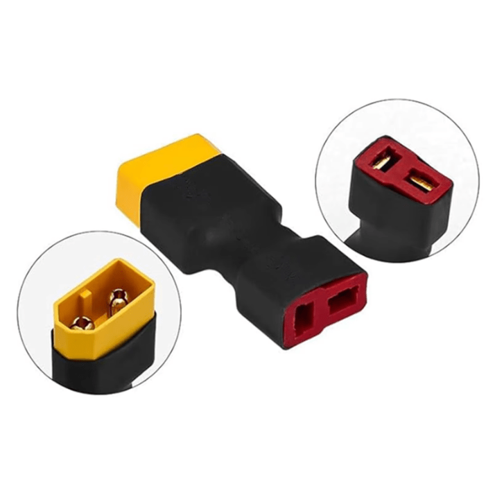 Adaptador de Batería - Conector XT60 a T/Deans (1 unidad) - Jugueteria del Sur