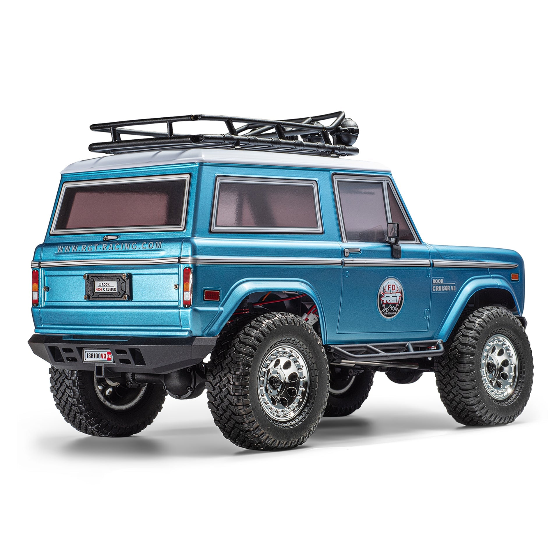 Auto a Control Remoto - 1/10 Cruiser Bronco Waterproof - RGT 136100 V3FD Azul - Juguetería del Sur