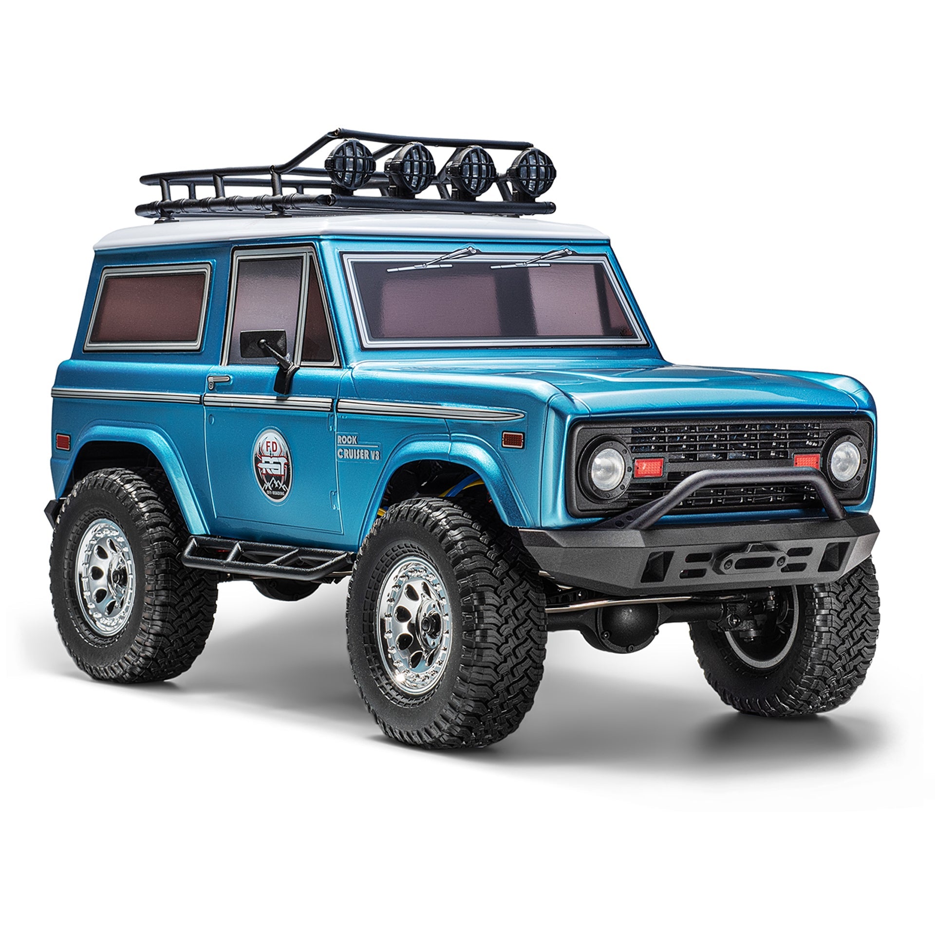 Auto a Control Remoto - 1/10 Cruiser Bronco Waterproof - RGT 136100 V3FD Azul - Juguetería del Sur