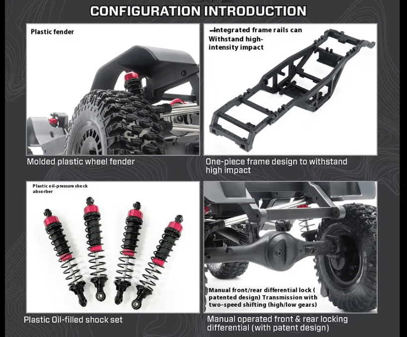 Auto a Control Remoto - 1/10 FORD Bronco - YIKONG YK41012 - Jugueteria del Sur