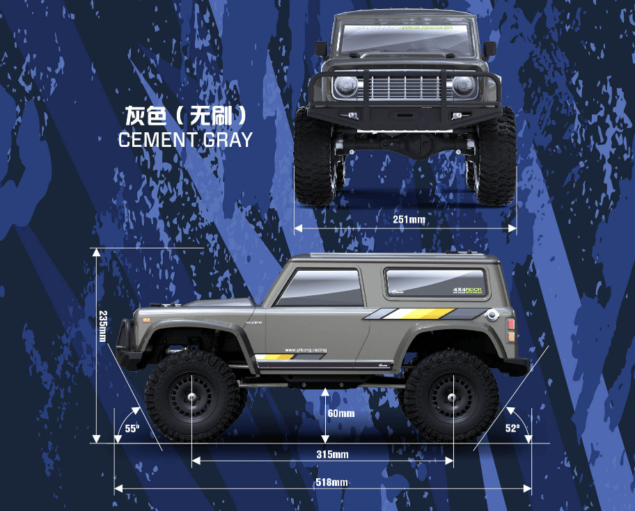 Auto a Control Remoto - 1/10 FORD Bronco - YIKONG YK41012 - Jugueteria del Sur