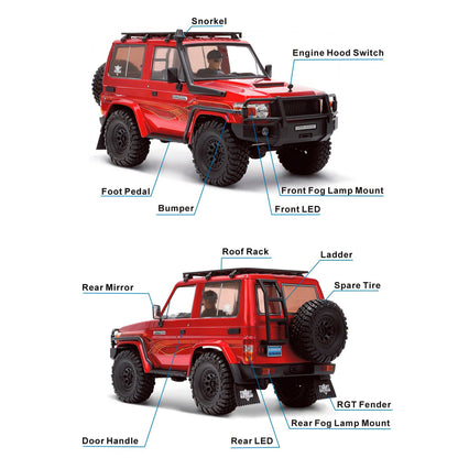 Auto a Control Remoto - 1/10 INTRUDER LC71 - RGT EX86020 Gris o Amarillo - Jugueteria del Sur