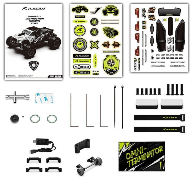 Auto a Control Remoto - 1/10 MINI Omni Terminator Carbono - Rlaarlo RZ001B - C RTR - Jugueteria del Sur