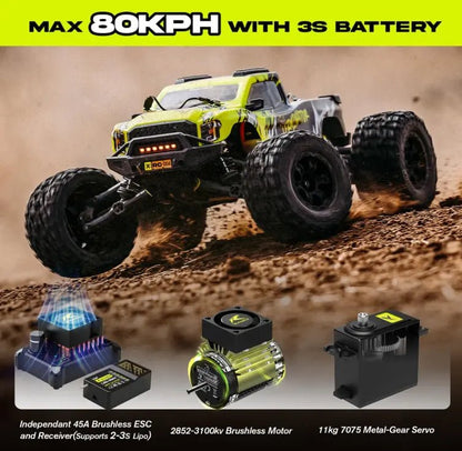 Auto a Control Remoto - 1/10 MINI Omni Terminator Metal - Rlaarlo RZ001G-A RTR - Juguetería del Sur